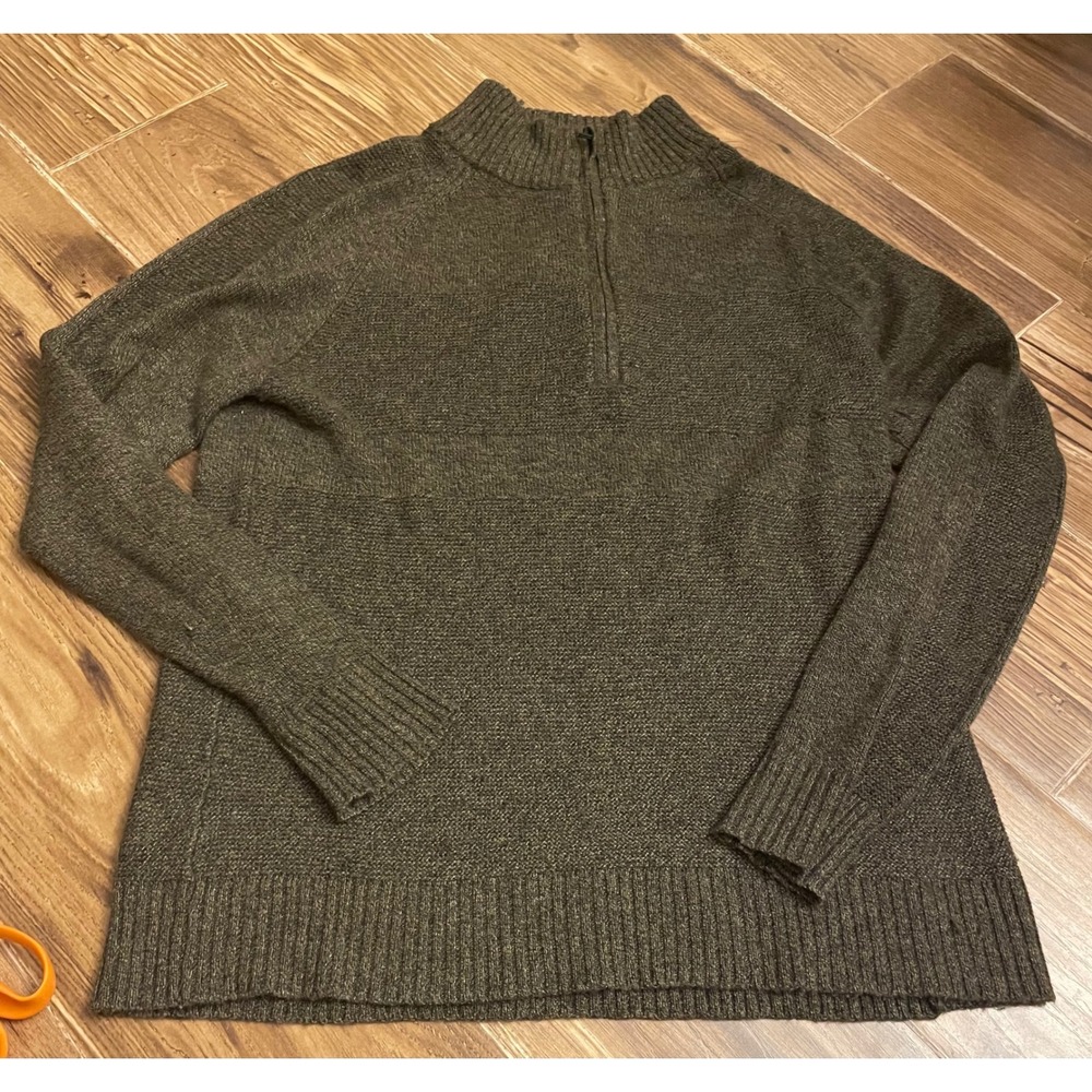 Smartwool Mens Small Merino Wool Blend Quarter Zip Pullover Sweater